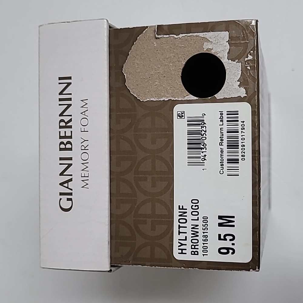 Giani Bernini Hylttonf Memory Foam Brown Logo Slide Sandals 9.5M NWB - Picture 6 of 6